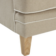 Bondi Hamptons 2 Seat Sofa Natural With White Piping