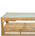 Havana Rattan Hamptons Coffee Table With Glass Top