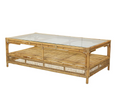 Havana Rattan Hamptons Coffee Table With Glass Top