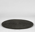 Paume Rattan Round Placemat Black