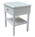 Bobbin White Side Table 60cm