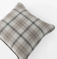 Tartan Piped Beige Lounge Cushion 55cm