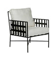 Davenport Iron Outdoor Lounge Chair Black/White