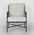 Davenport Iron Outdoor Lounge Chair Black/White