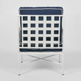 Davenport Iron Outdoor Lounge Chair White/Navy