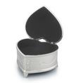 Nickel Plated Musical Heart Trinket Box