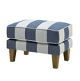 Bondi Hamptons Ottoman Denim/Cream Stripe