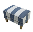 Bondi Hamptons Ottoman Denim/Cream Stripe