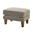 Bondi Hamptons Ottoman Natural W/White Piping