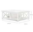 Sorrento Hamptons Square 120cm Coffee Table White