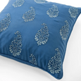 Outdoor Devon Paisley Embroidery Blue Lounge Cushion 55cm