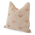 Outdoor Devon Paisley Embroidery Heather Beige Lounge Cushion 55cm