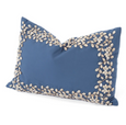 Outdoor Kauri Embroidery Blue Lumbar Cushion