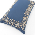 Outdoor Kauri Embroidery Blue Lumbar Cushion