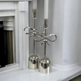 Bow Candlestick Nickel Medium