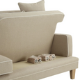 Bondi Hamptons 3 Seat Sofa Natural/White Piping