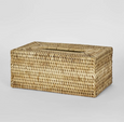 Paume Rattan Rectangle Tissue Box Natural