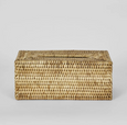 Paume Rattan Rectangle Tissue Box Natural