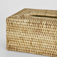 Paume Rattan Rectangle Tissue Box Natural