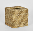 Paume Rattan Square Tissue Box Natural