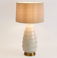 Grace White Table Lamp & Linen Shade