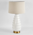 Grace White Table Lamp & Linen Shade