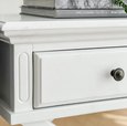 Sorrento Cross Leg Hamptons Side Table With Drawer White