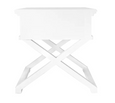 Sorrento Cross Leg Hamptons Side Table With Drawer White