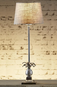 Caribbean Pineapple Table Lamp Base Antique Silver- Base Only