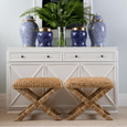 Laguna Cross Leg Stool - Hamptons Style