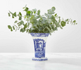 Spode Blue Italian - 26cm Hexagonal Vase