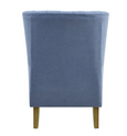 Slate Blue Tufted Winged Armchair