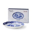 Spode Blue Italian fluted oval dish 21.5cm in fine porcelain with classic blue landscape pattern with gift box