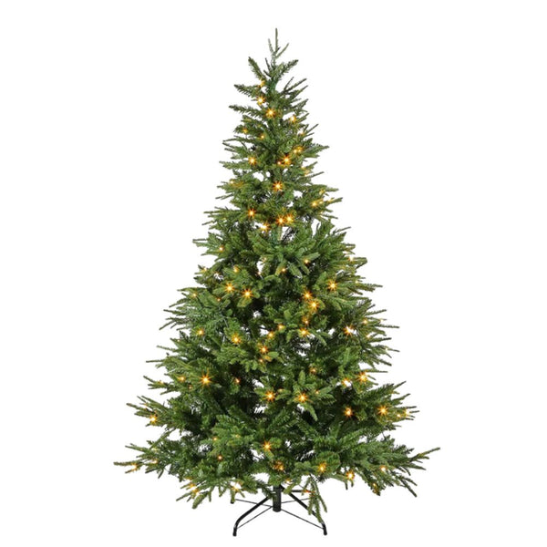 Spruce LED Christmas Tree 180cm with 230 warm white LED lights and full green branches.