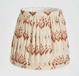 Terracotta fleur pleated lamp shade XXS with linen fabric