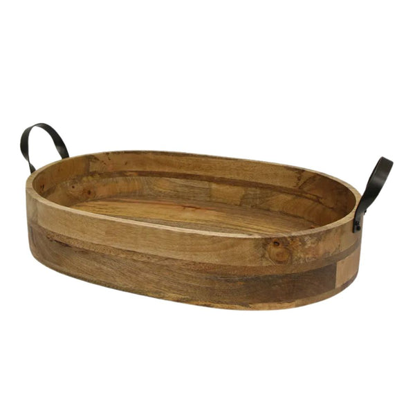 Ploughmans Oval Serving Tray Iron Handles