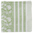 Verdant Grove green block print tablecloth folded pattern