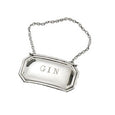 Decanter Label Silver Plated Gin