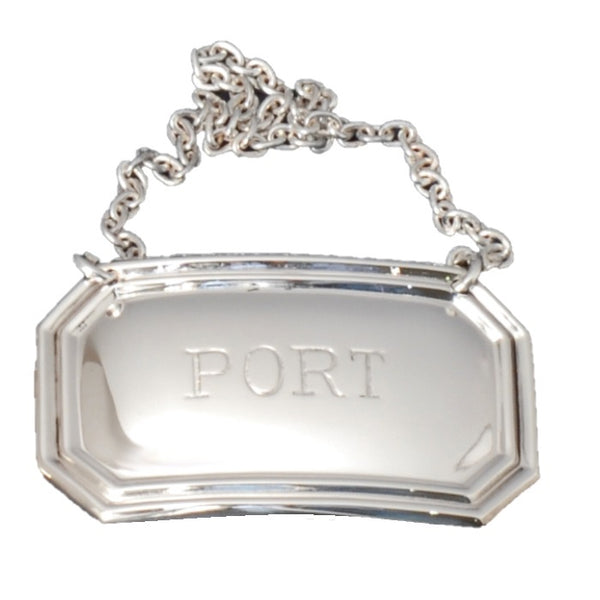 Decanter Label Silver Plated Port