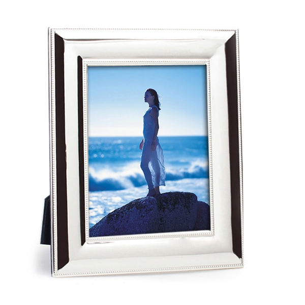 Whitehill Frames - Silver Plated Wide Beaded Photo Frame 20cm x 25cm