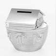 Faux Silver Noah's Ark Money Box