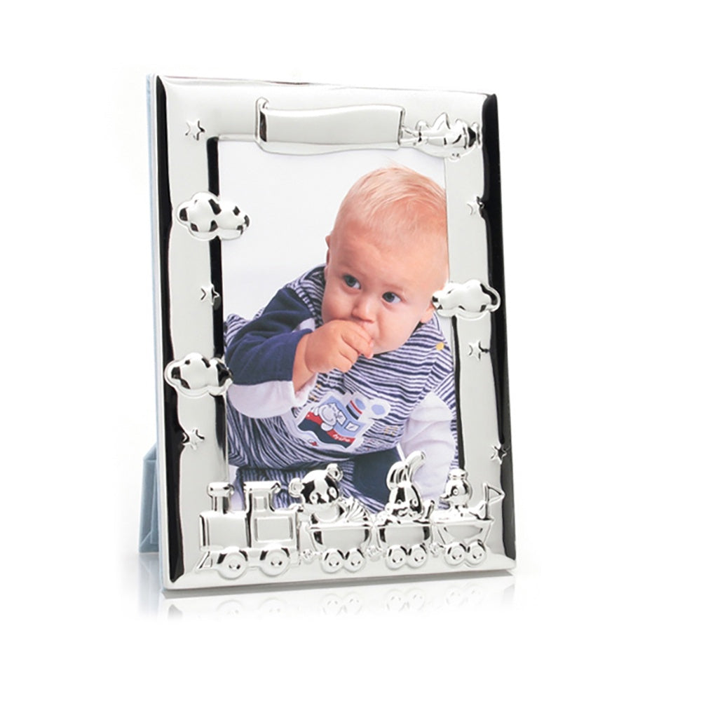 Silver Plated Nursery Train Photo Frame 10cm x 15cm