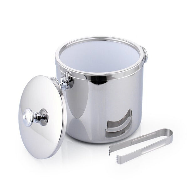 Stainless Steel Ice Bucket With Tongs