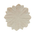 Natural sandstone decorative plate with petal-shaped edges, styled as a jewellery or trinket dish.