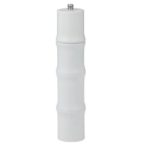 White Bamboo Salt & Pepper Shaker 25.5cm - Hamptons Style