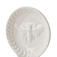 White bee embossed spoon rest in dolomite