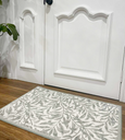 Willow Sage Non-Slip Door Mat 60x90cm featuring a soft sage botanical pattern on a cream base