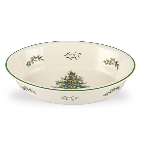 Spode Christmas Tree - 32cm/12.5" Oval Rim Dish