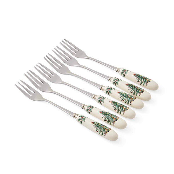 Spode Christmas Tree - 15.5cm/6.1" Pastry Forks (S/6)