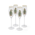 Spode Christmas Tree - 250ml/8.45fl.oz Champagne Flutes (S/4)